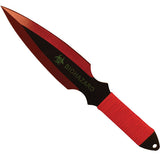 9" BioHazard Black/Red Stainless Steel Throwing Knives, 2 pc