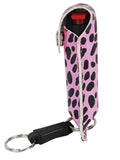 Pepper Shot™ 1/2 oz. w/Quick Release- Black/Pink Cheetah - Personal Safety Products Plus  - 3
