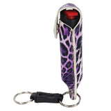 Pepper Shot™ 1/2 oz. w/Quick Release- Black/Purple Leopard - Personal Safety Products Plus  - 3