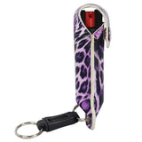 Pepper Shot™ 1/2 oz. w/Quick Release- Black/Purple Leopard - Personal Safety Products Plus  - 1