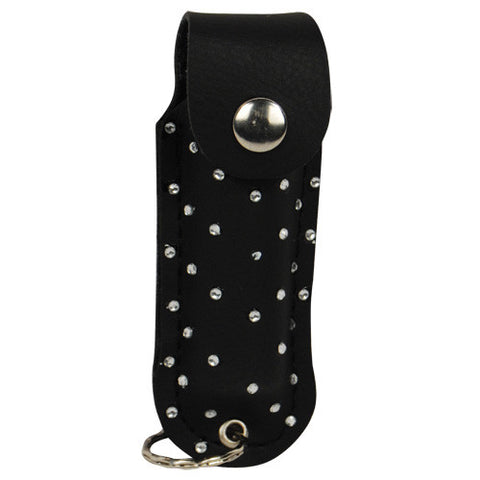 Pepper Shot™ 1/2 oz. w/Quick Release- Rhinestone Black - Personal Safety Products Plus  - 1