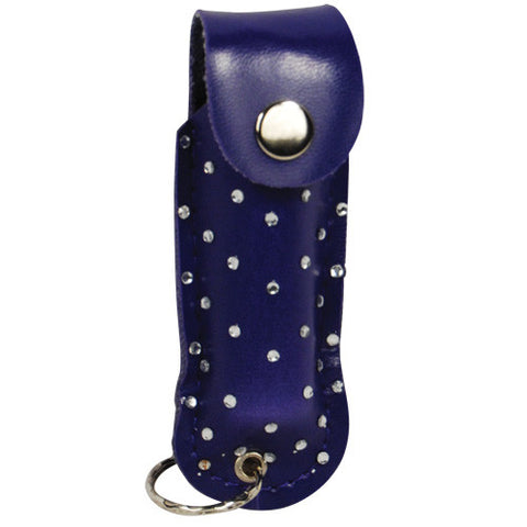 Pepper Shot™ 1/2 oz. w/Quick Release- Rhinestone Blue - Personal Safety Products Plus  - 1