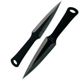 7.5" Aeroblade Black Stainless Steel Throwing Knives, 2pc