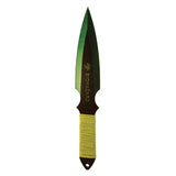 9" BioHazard Black/Green Stainless Steel Throwing Knives, 2 pc