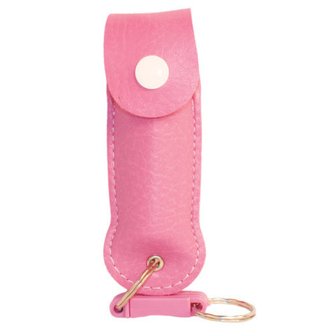 WildFire 1/2 oz. Pepper Spray w/Leatherette Holster- Pink - Personal Safety Products Plus  - 1