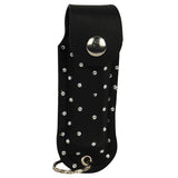 WildFire 1/2 oz. Pepper Spray w/Rhinestone Leatherette Holster- Black - Personal Safety Products Plus  - 1