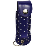 WildFire 1/2 oz. Pepper Spray w/Rhinestone Leatherette Holster - Blue - Personal Safety Products Plus  - 1